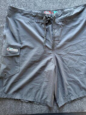 Original Watermen Black Board Shorts Swim Trunks Size 38